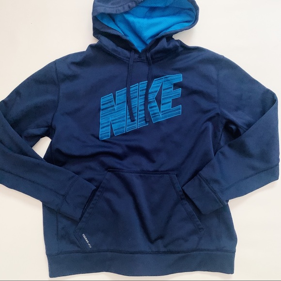 Nike Sweaters - NIKE Blue Hooded Sweatshirt XL